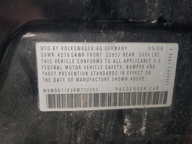 Photo 10 from auction – 2008 VOLKSWAGEN RABBIT with VIN WVWDB71K28W332003