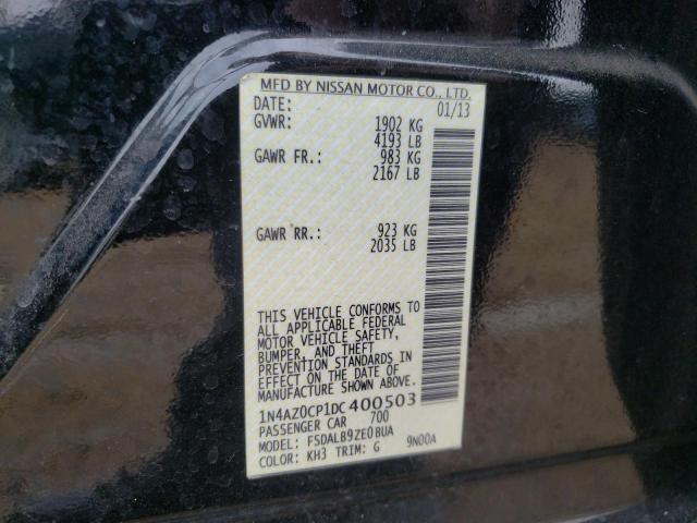 Photo 10 from auction – 2013 NISSAN LEAF S with VIN 1N4AZ0CP1DC400503