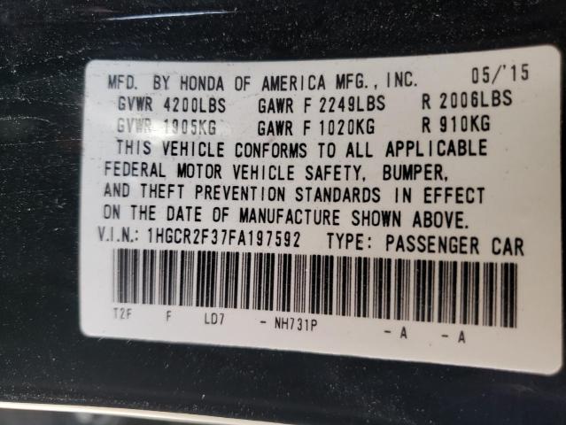 Photo 10 from auction – 2015 HONDA ACCORD LX with VIN 1HGCR2F37FA197592