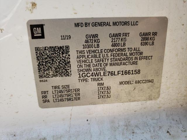 Photo 10 from auction – 2020 CHEVROLET SILVERADO with VIN 1GC4WLE76LF166158