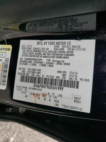 Photo 10 from auction – 2016 FORD FUSION SE with VIN 3FA6P0H79GR341999