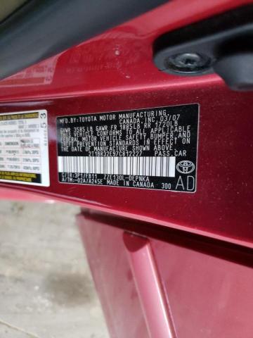 Photo 10 from auction – 2007 TOYOTA COROLLA CE with VIN 2T1BR32E97C812227
