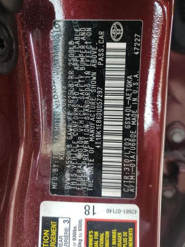 Photo 10 from auction – 2013 TOYOTA AVALON BAS with VIN 4T1BK1EB6DU057297