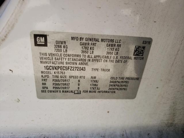 Photo 10 from auction – 2015 CHEVROLET SILVERADO with VIN 1GCVKPEC5FZ272043