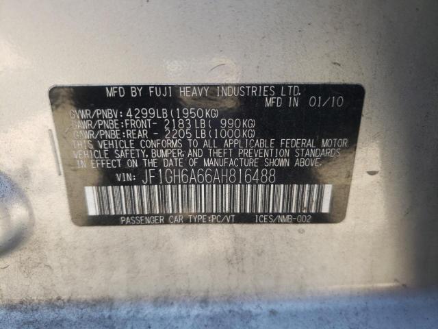 Photo 10 from auction – 2010 SUBARU IMPREZA 2. with VIN JF1GH6A66AH816488