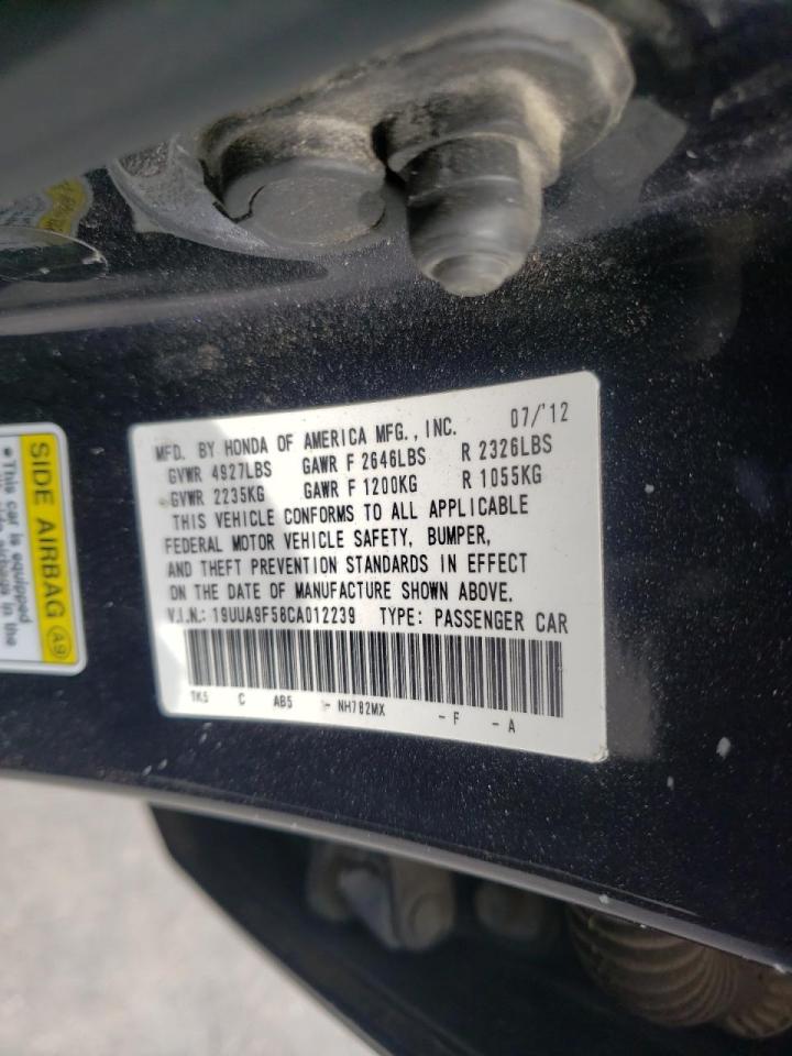 Photo 10 from auction – 2012 ACURA TL with VIN 19UUA9F58CA012239