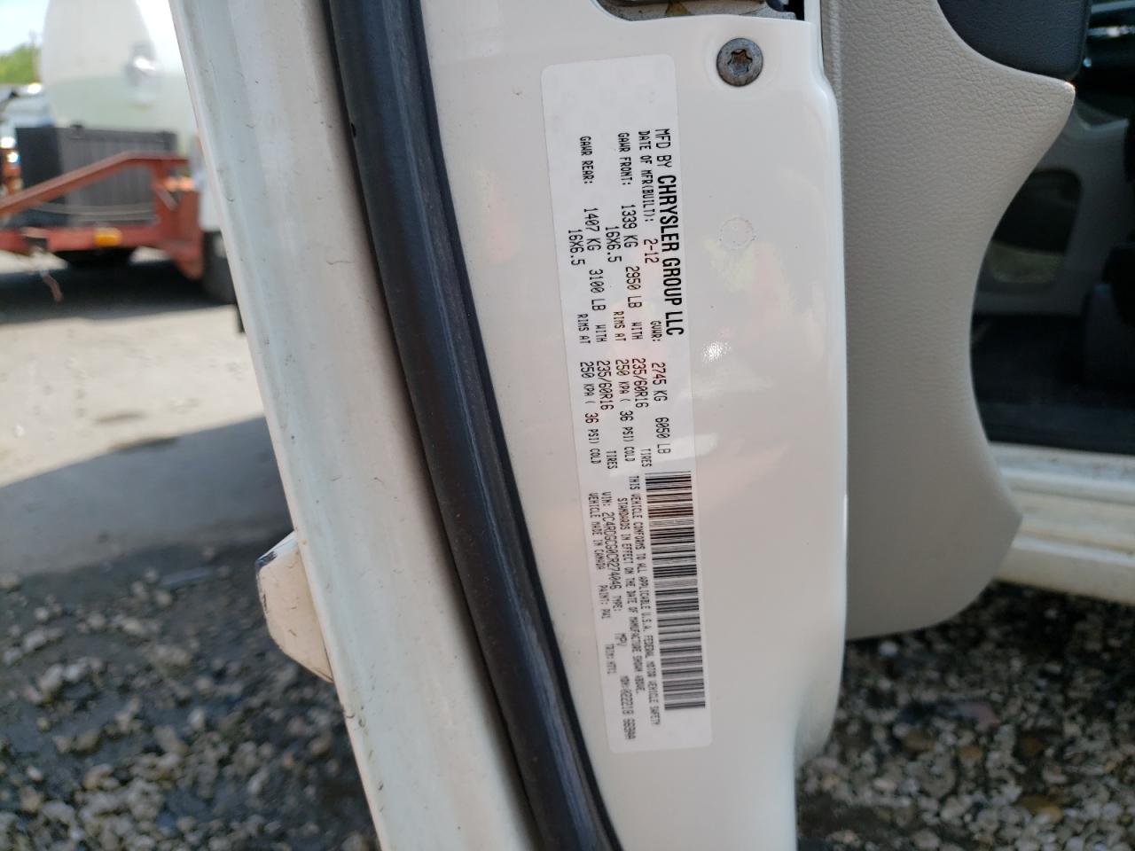 Photo 10 from auction – 2012 DODGE GRAND CARA with VIN 2C4RDGCG0CR274046
