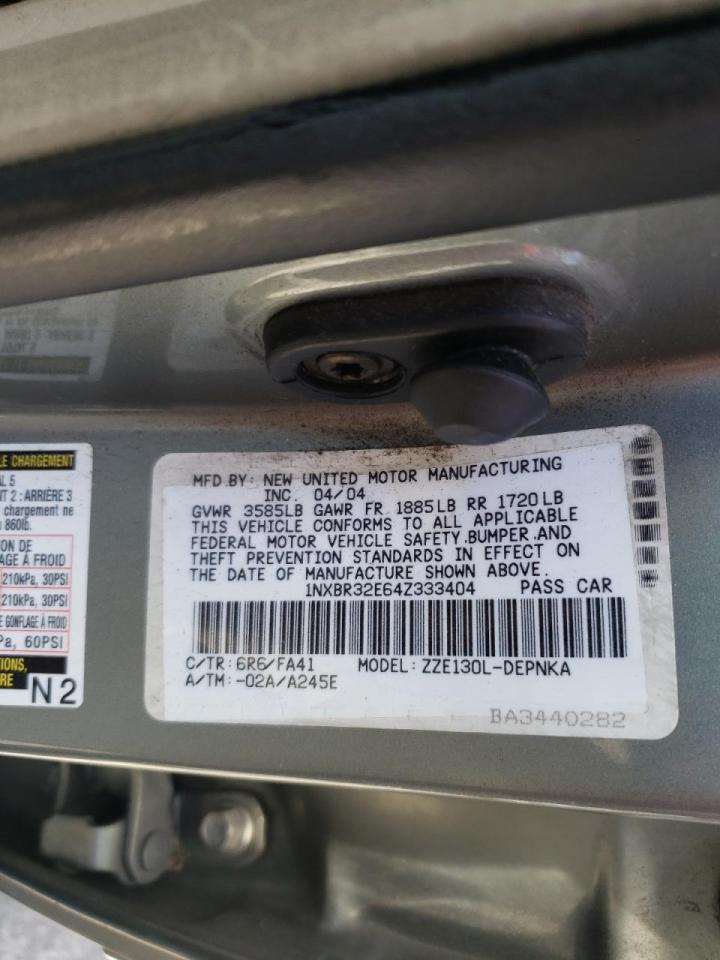 Photo 10 from auction – 2004 TOYOTA COROLLA CE with VIN 1NXBR32E64Z333404