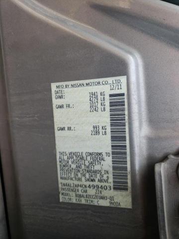 Photo 10 from auction – 2012 NISSAN ALTIMA BAS with VIN 1N4AL2AP4CN499403