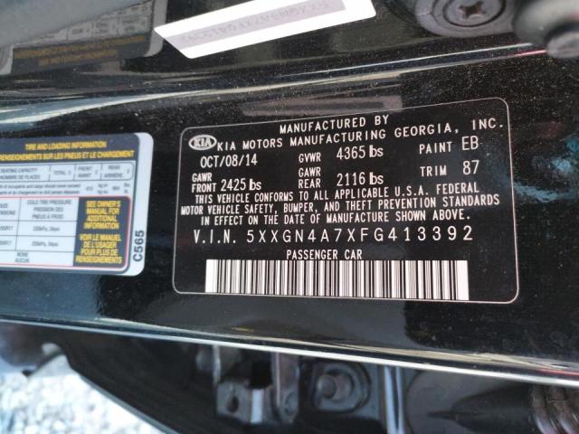 Photo 10 from auction – 2015 KIA OPTIMA EX with VIN 5XXGN4A7XFG413392