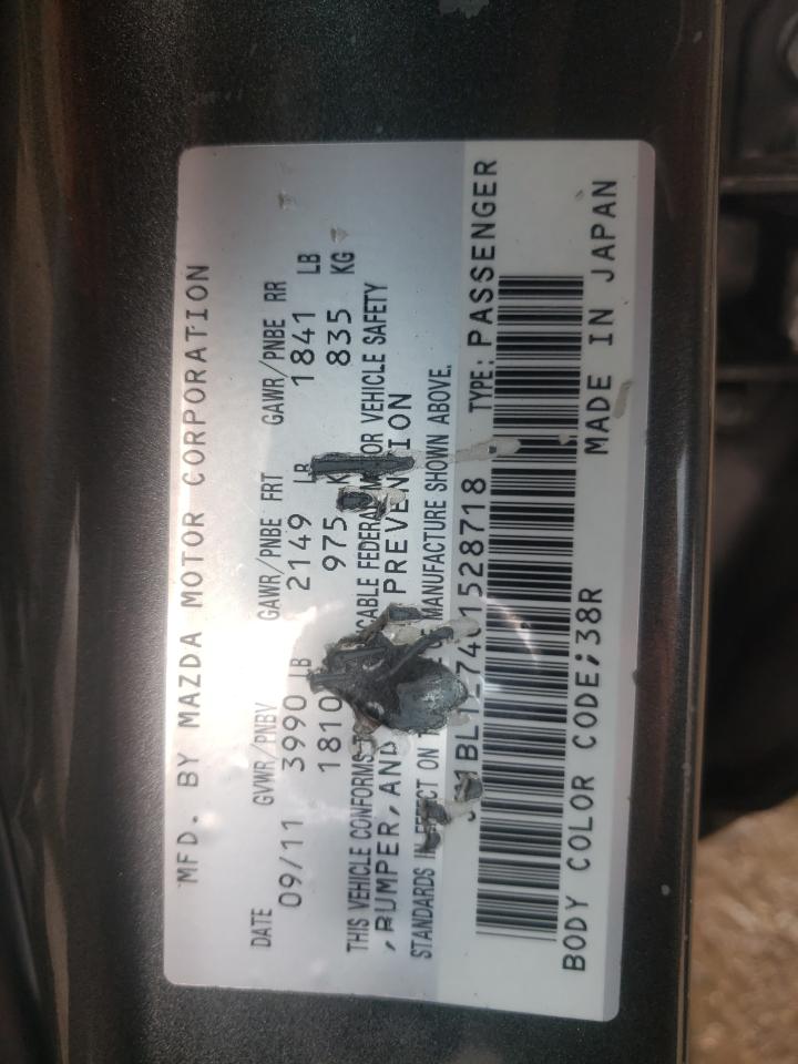 Photo 10 from auction – 2012 MAZDA 3 I with VIN JM1BL1L74C1528718