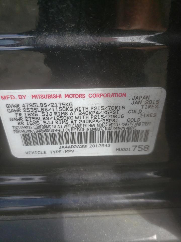 Photo 10 from auction – 2015 MITSUBISHI OUTLANDER with VIN JA4AD2A38FZ012943