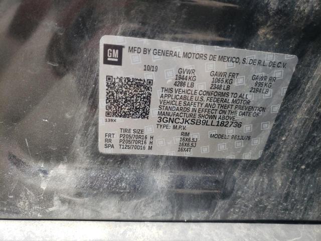 Photo 10 from auction – 2020 CHEVROLET TRAX LS with VIN 3GNCJKSB9LL182736