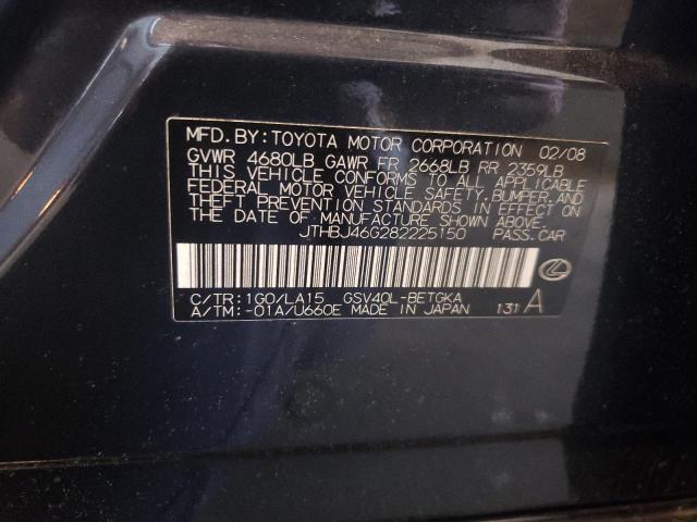 Фото 10 с аукциона – 2008 LEXUS ES 350 с VIN JTHBJ46G282225150