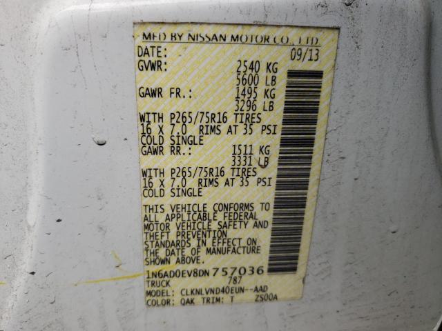 Photo 10 from auction – 2013 NISSAN FRONTIER S with VIN 1N6AD0EV8DN757036