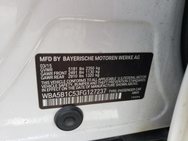 Photo 10 from auction – 2015 BMW 535 I with VIN WBA5B1C53FG127237