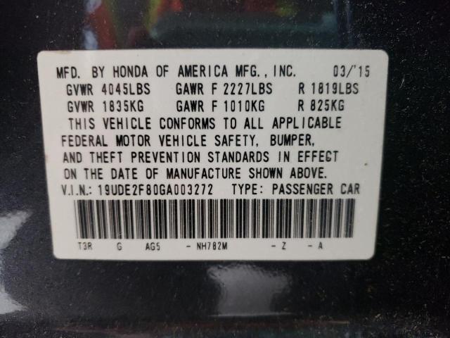 Photo 10 from auction – 2016 ACURA ILX PREMIU with VIN 19UDE2F80GA003272