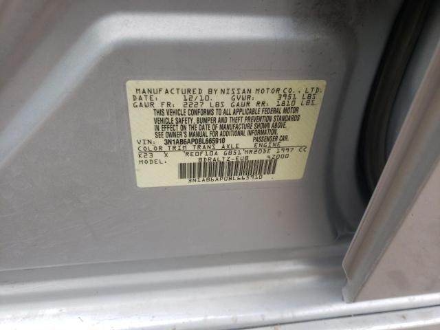Photo 10 from auction – 2011 NISSAN SENTRA 2.0 with VIN 3N1AB6AP0BL665910