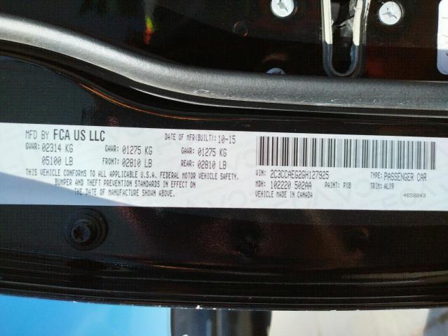 Photo 10 from auction – 2016 CHRYSLER 300C with VIN 2C3CCAEG2GH127925