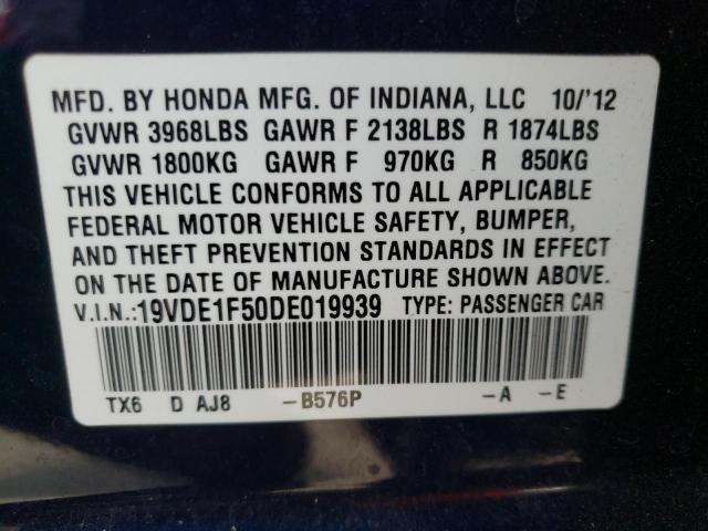 Photo 10 from auction – 2013 ACURA ILX 20 PRE with VIN 19VDE1F50DE019939