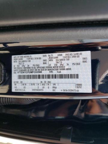 Photo 10 from auction – 2021 FORD F150 SUPER with VIN 1FTEW1CP2MFC03588
