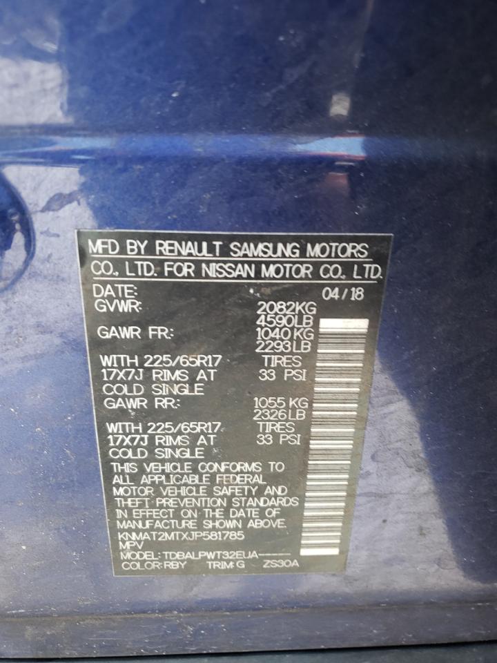 Photo 10 from auction – 2018 NISSAN ROGUE S with VIN KNMAT2MTXJP581785