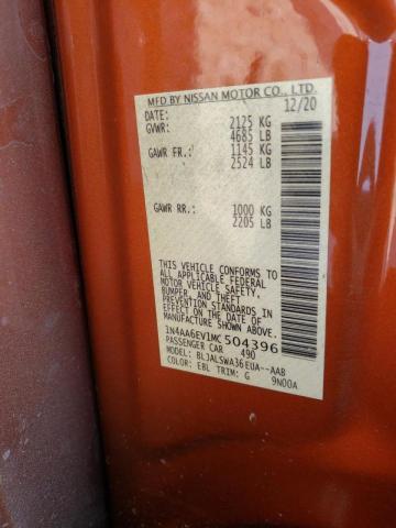 Photo 10 from auction – 2021 NISSAN MAXIMA SR with VIN 1N4AA6EV1MC504396