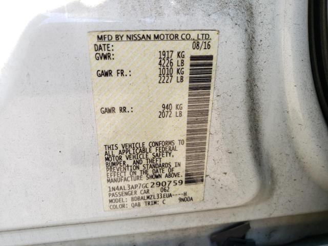 Photo 10 from auction – 2016 NISSAN ALTIMA 2.5 with VIN 1N4AL3AP7GC290759