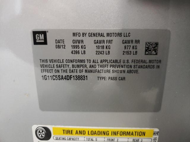 Photo 10 from auction – 2013 CHEVROLET MALIBU 1LT with VIN 1G11C5SA4DF138831