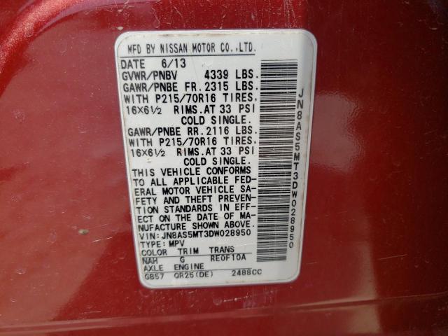 Photo 10 from auction – 2013 NISSAN ROGUE S with VIN JN8AS5MT3DW028950