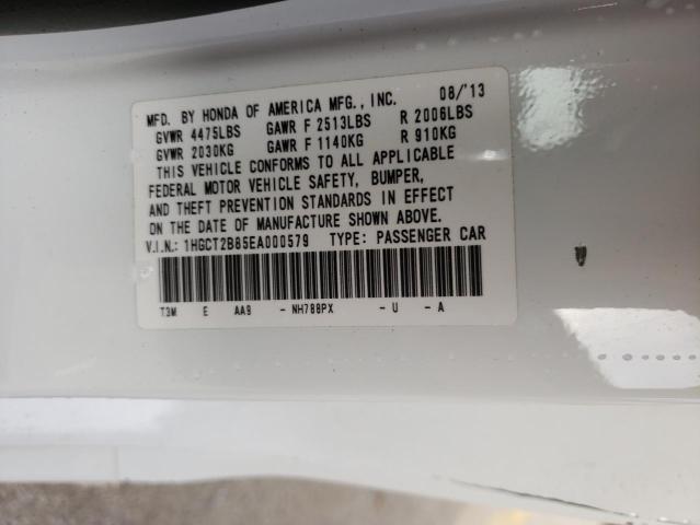 Photo 10 from auction – 2014 HONDA ACCORD EXL with VIN 1HGCT2B85EA000579
