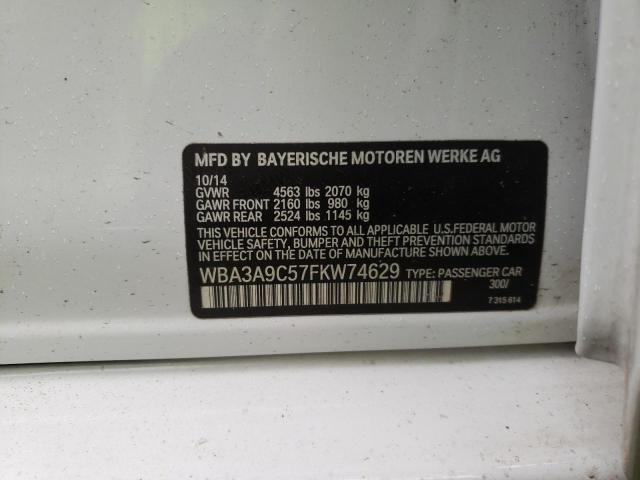 Photo 10 from auction – 2015 BMW 335 I with VIN WBA3A9C57FKW74629