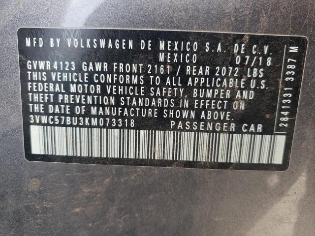 Photo 10 from auction – 2019 VOLKSWAGEN JETTA S with VIN 3VWC57BU3KM073318