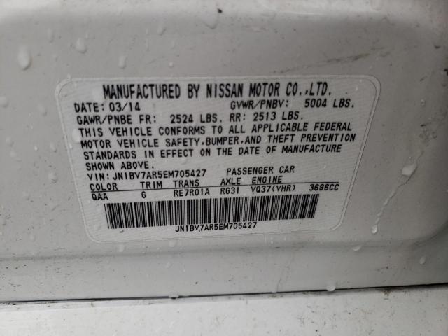Photo 10 from auction – 2014 INFINITI Q50 BASE with VIN JN1BV7AR5EM705427