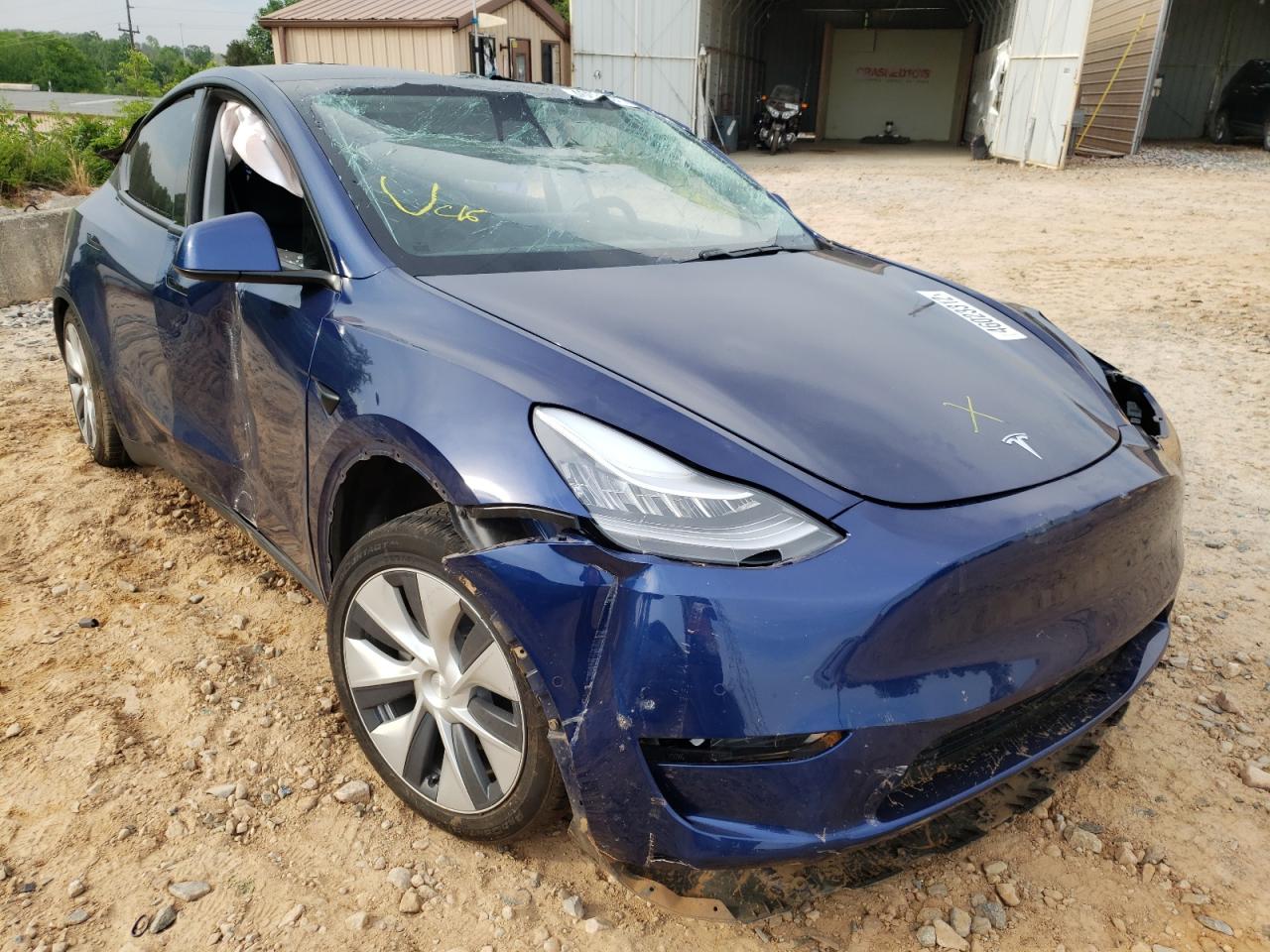 TESLA MODEL Y 2021 with VIN 5YJYGDEE8MF063722 - Photo from auction
