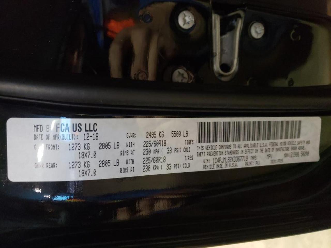 Photo 10 from auction – 2019 JEEP CHEROKEE L with VIN 1C4PJMLB2KD367719