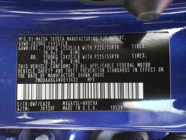Photo 10 from auction – 2022 TOYOTA COROLLA CR with VIN 7MUDAABG4NV011432