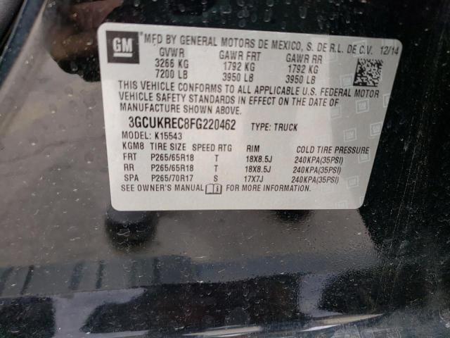 Photo 10 from auction – 2015 CHEVROLET SILVERADO with VIN 3GCUKREC8FG220462