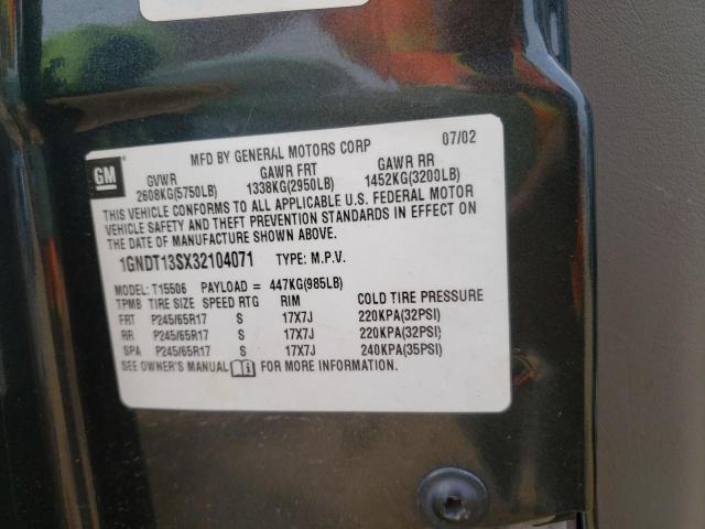 Photo 10 from auction – 2003 CHEVROLET TRAILBLAZE with VIN 1GNDT13SX32104071