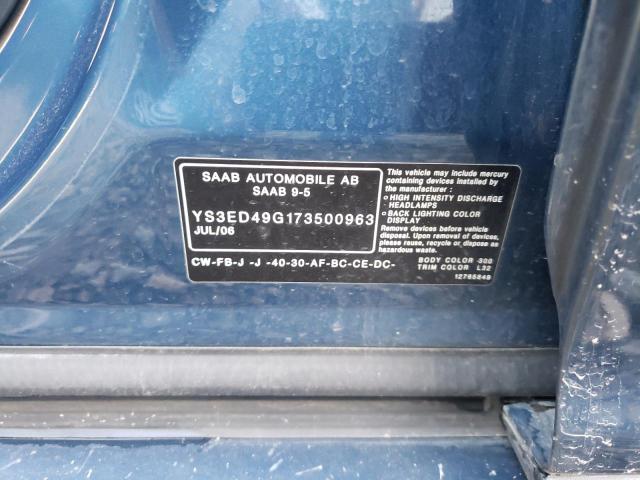 Photo 10 from auction – 2007 SAAB 9-5 2.3T with VIN YS3ED49G173500963