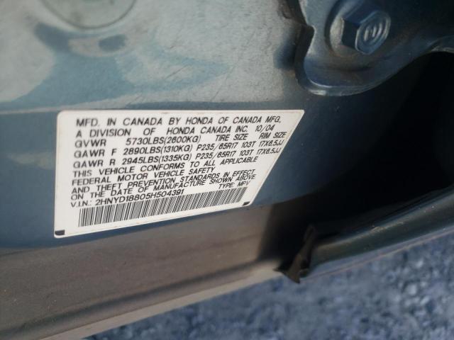 Photo 10 from auction – 2005 ACURA MDX with VIN 2HNYD18805H504391