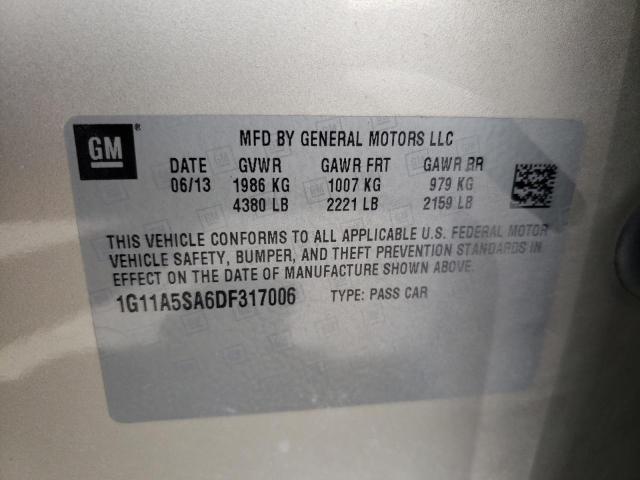 Photo 10 from auction – 2013 CHEVROLET MALIBU LS with VIN 1G11A5SA6DF317006