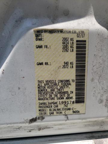 Photo 10 from auction – 2017 NISSAN ALTIMA 3.5 with VIN 1N4BL3AP6HC199178