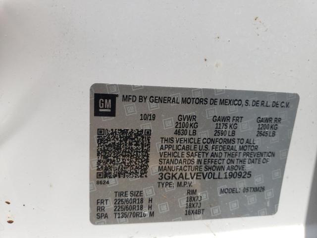 Photo 10 from auction – 2020 GMC TERRAIN SL with VIN 3GKALVEV0LL190925