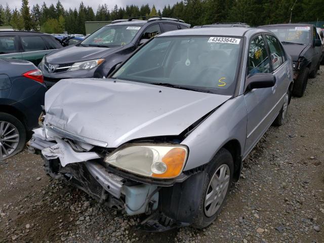 Photo 2 from auction – 2002 HONDA CIVIC LX with VIN 2HGES16612H521729