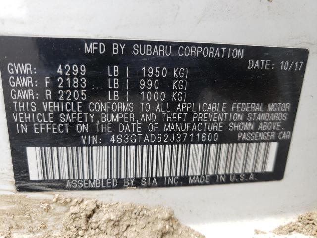 Photo 10 from auction – 2018 SUBARU IMPREZA PR with VIN 4S3GTAD62J3711600