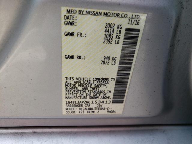 Photo 10 from auction – 2017 NISSAN ALTIMA 3.5 with VIN 1N4BL3AP2HC153413