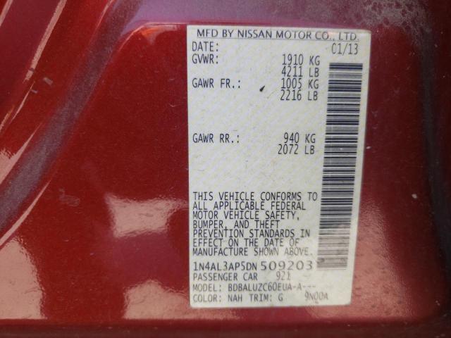 Photo 10 from auction – 2013 NISSAN ALTIMA 2.5 with VIN 1N4AL3AP5DN509203