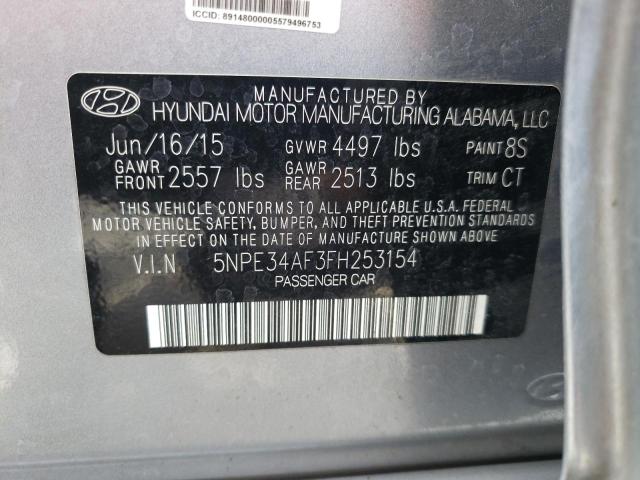Photo 10 from auction – 2015 HYUNDAI SONATA SPO with VIN 5NPE34AF3FH253154