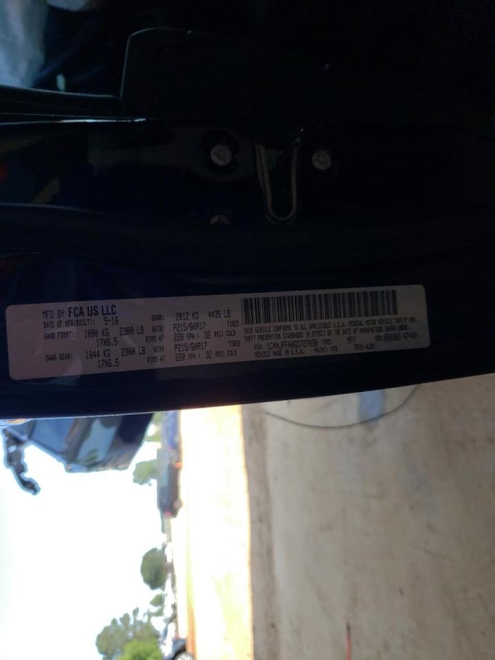 Photo 10 from auction – 2016 JEEP PATRIOT LA with VIN 1C4NJPFA0GD727038